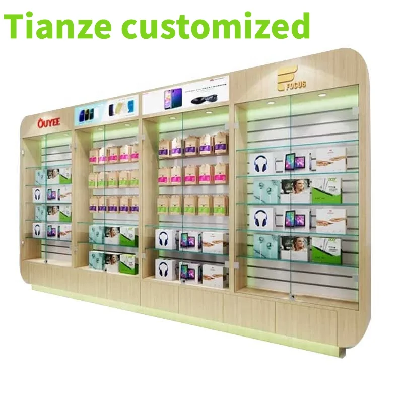 Customized-Custom shop fitting good quality mobile phone kiosk shopping mall cell phone counter display kiosk d