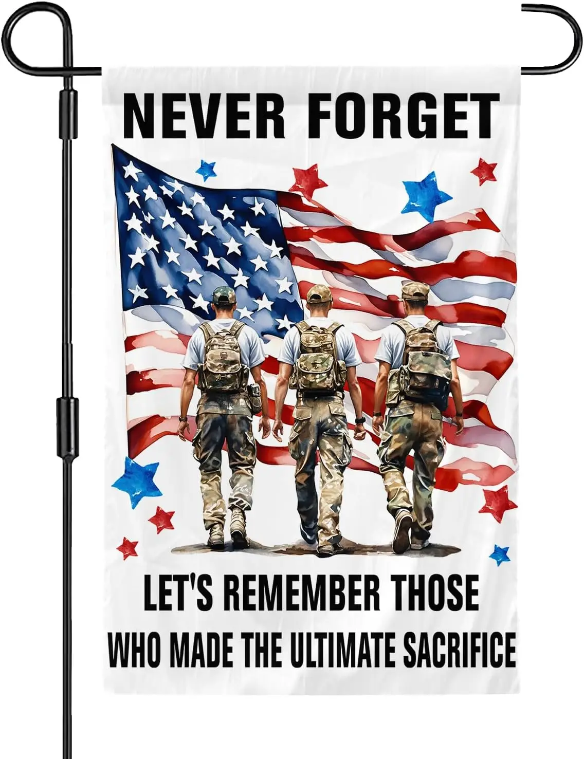 Bandeiras de Jardim Never Forget 911 para o Dia dos Veteranos, Decoração Externa para Jardim 12 x 18 polegadas TTW LLG GGO