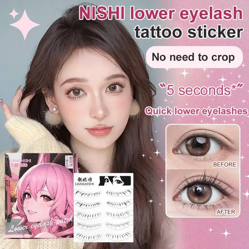 

Natural simulation longlasting waterproof and sweatproof lower eyelash tattoo stickers