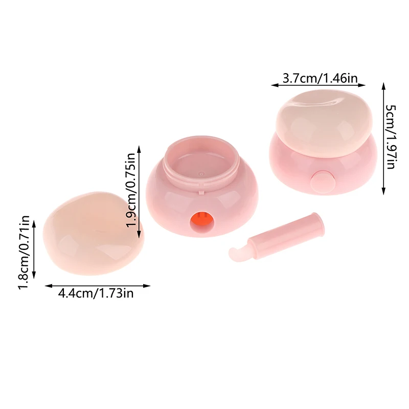 3.5g mini frasco vazio cosmético potes maquiagem recipiente de cuidados com a pele caixa de creme facial caixa de bálsamo labial com colher de silicone garrafas recarregáveis