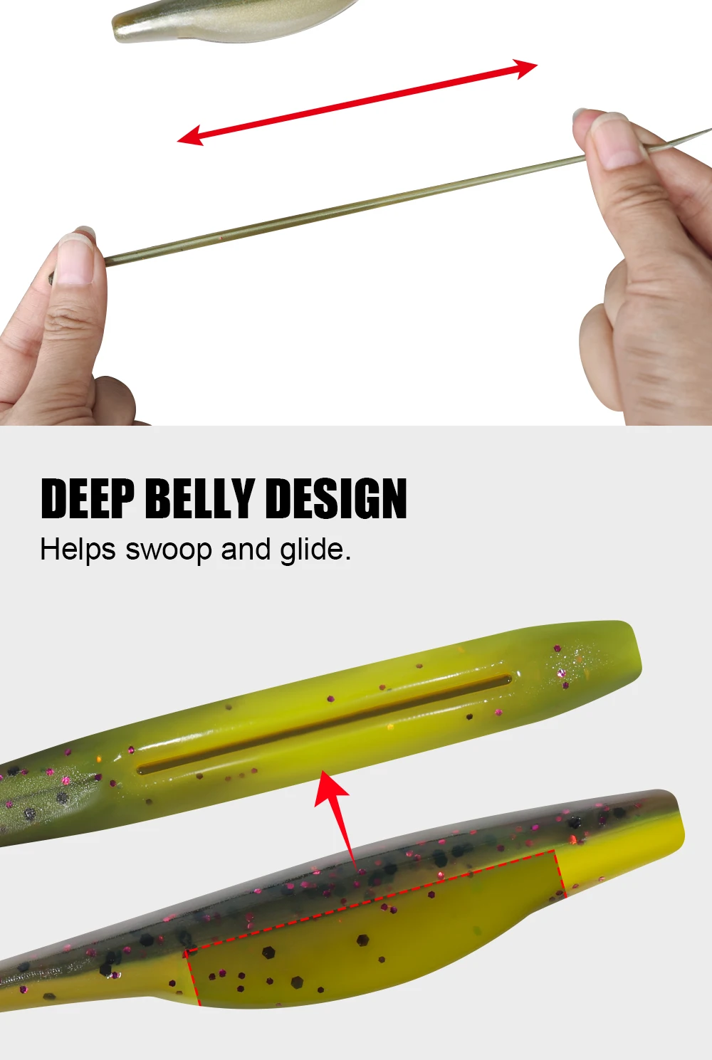 Spinpoler Soft Jerkbait Floating Split Tail 7 cm Angelköder Shad Minnow Crankbait Kunststoff Swimbait für Bass Forelle Zander Tackle – Detail 4