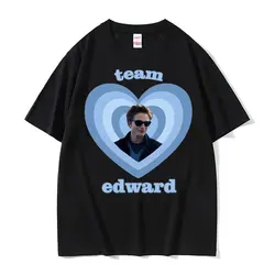 Twilight Team Edward Cullen Printed T-shirts Men Women Fashion Retro Short Sleeve T Shirt Casual 100% Cotton T-shirt Streetwear