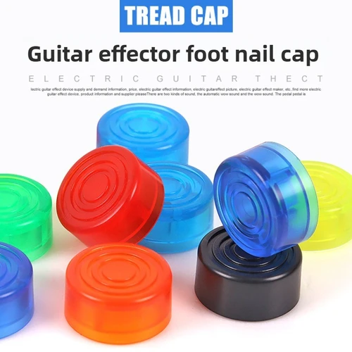 10 Uds. Cubierta de interruptor de pie de efectos de guitarra eléctrica colores caramelo tapa protectora de Pedal de efecto de guitarra de plástico accesorios de piezas de guitarra