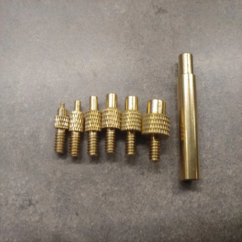 7pcs Heat Insert Nut Iron Tips Head M2 M3 M4 M5 M6 M8 Brass Thread Embedded Heat Insertion Tool For 3D Printer Soldering Iron