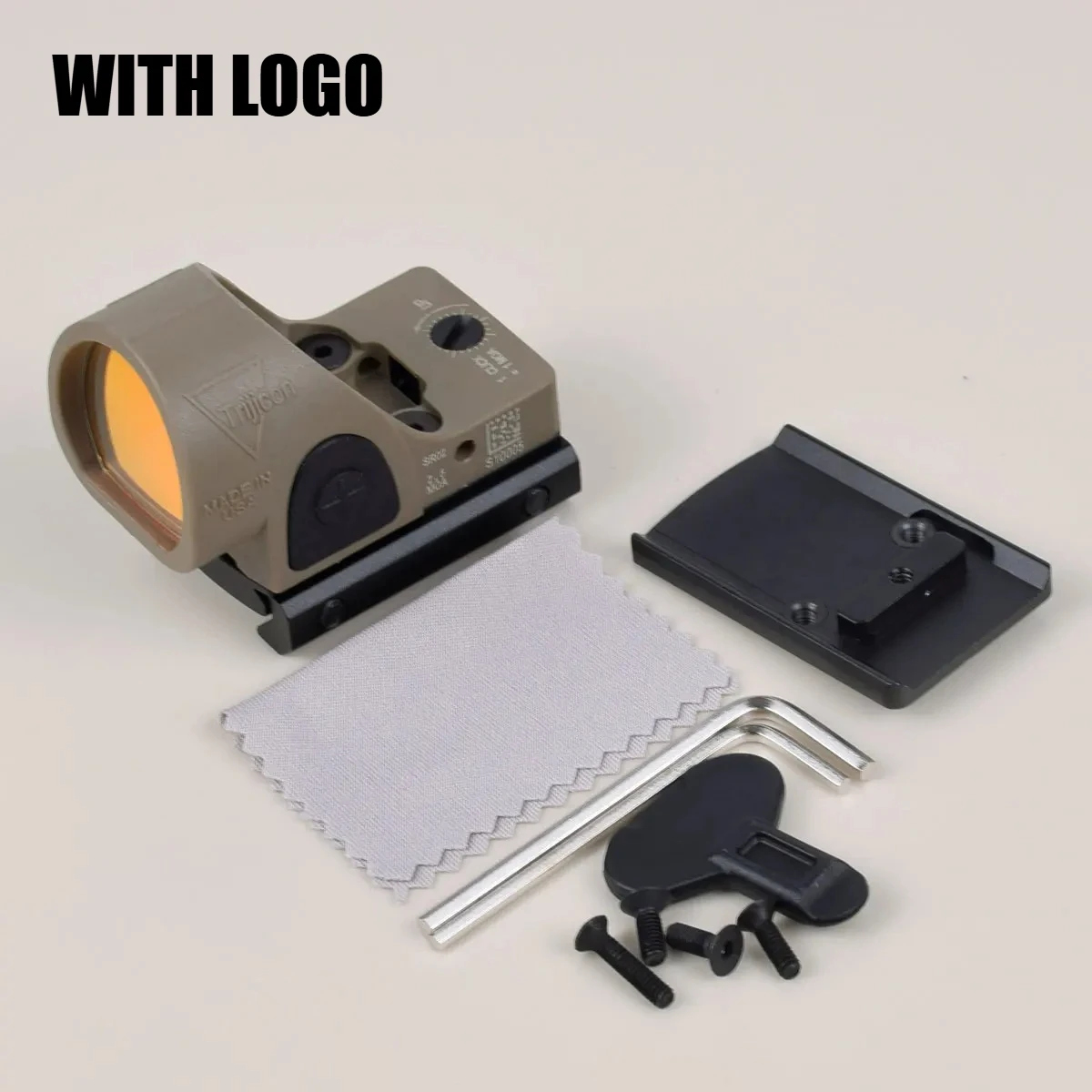 NONE Taktisches Rotpunktvisier aus Metall und Nylon SR RM RM HD RMCC Mini Einstellbares Optikvisier Passend für Glock 17 19 AR15 M4 3