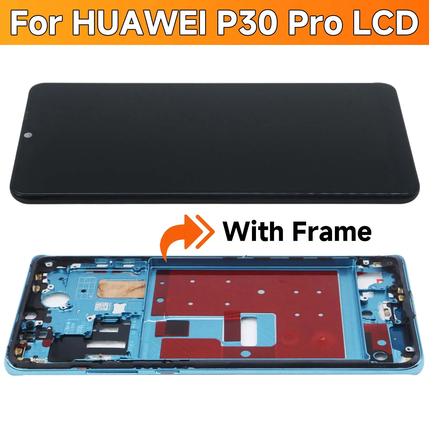 For OLED HUAWEI P30 Pro 6.47\'\' P30Pro VOG-L29 L09 AL00 L04 AL10 HW-02L LCD Display Touch Screen Digitizer Assembly Replacement