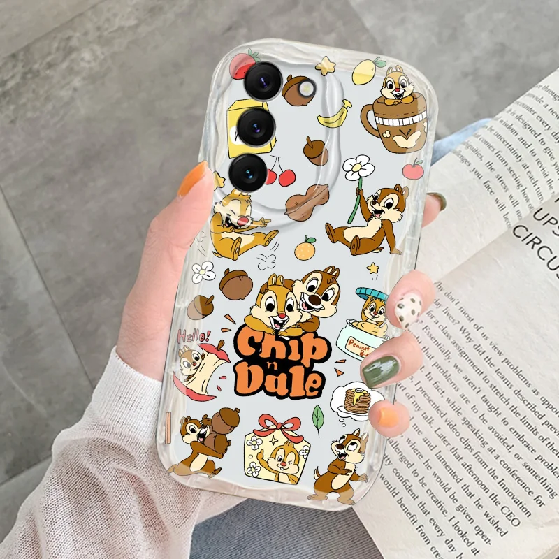 Disney-Funda de teléfono con diseño de Chip an'dale Cream, carcasa suave para Samsung A 23, 21, 20, 15, 14, 13, 11, 10, 05, 04, 03, 02 Core S E 4G 5G