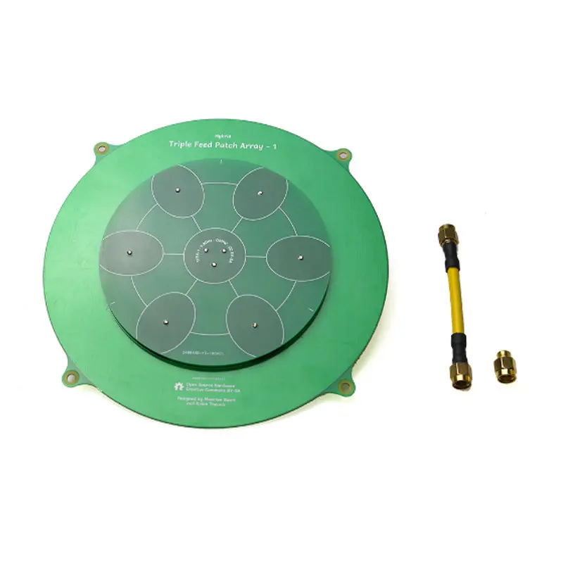 5.8G three-phase feed flat panel array antenna, aerial photography antenna FPV triple feed remote