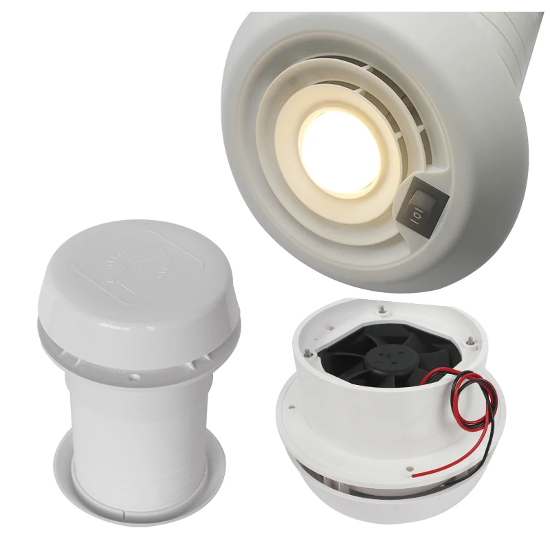 

12V Quiet RV Roof Vent Fan Energy Saving Cooling Vent Grille Easy Installation for Motorhome Camper Van Travel Trailer