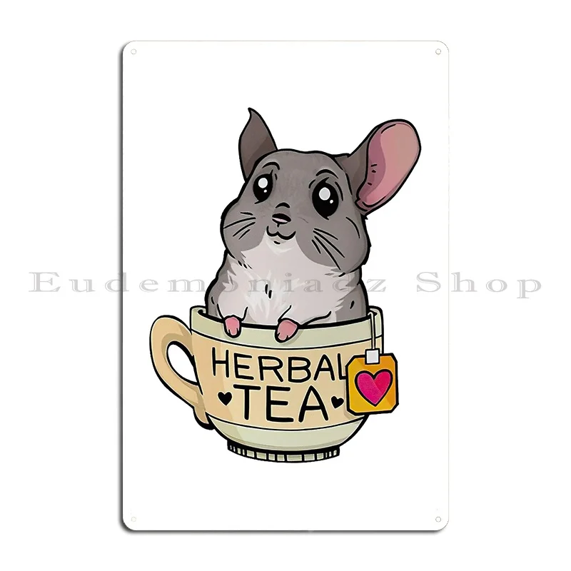 Herbal Tea Chinchilla Metal Plaque Poster Decoration Designing Garage Cinema Wall Cave Tin Sign Poster