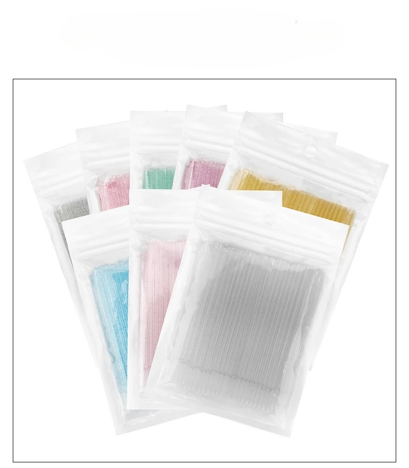 100pcs Microbrush Mascara Brush Crystal Lash Removing Wands Applicator Eyelash Micro Swab Extension Makeup Brushes Tools