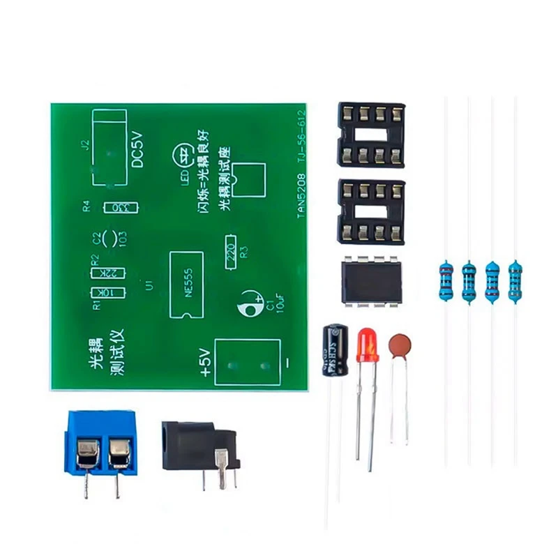 Optocoupler Tester Kit 555 Application Circuit Board Practice Welding DIY Electronic Spare Parts Kit