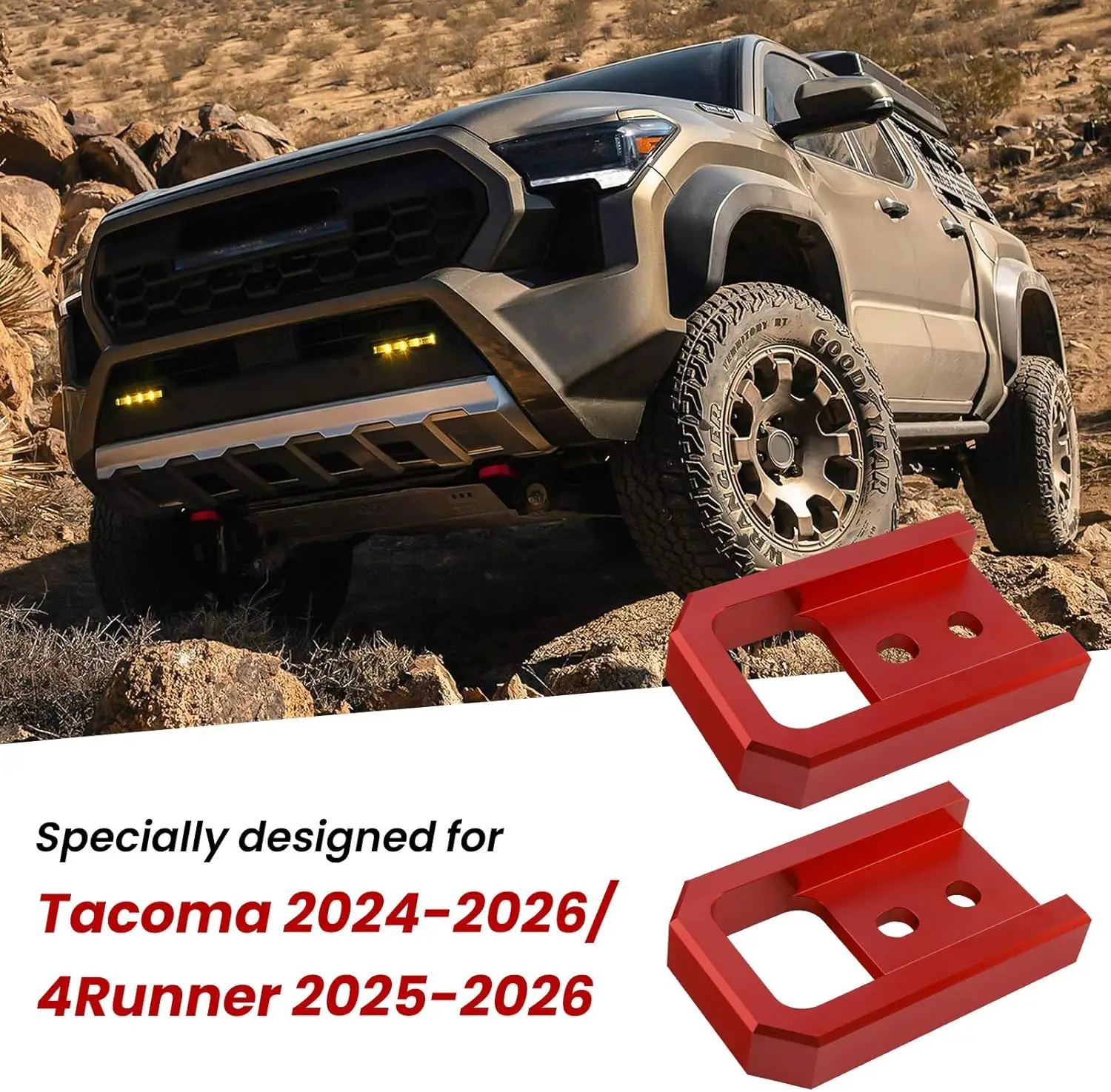 Tow Hooks for Tacoma 2024-2026/4Runner 2025-2026, Car Tow Hooks Compatible with Toyota Tacoma 2024-2026 4Runner 2025-2026