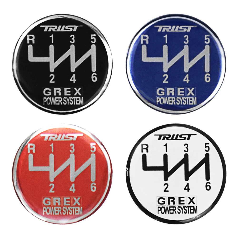 JDM Universal Greddy TURST GREX POWER SYSTEM Modification Shift Knob Gear Pattern Sticker 6 Speed Manual Gear Pattern Decal