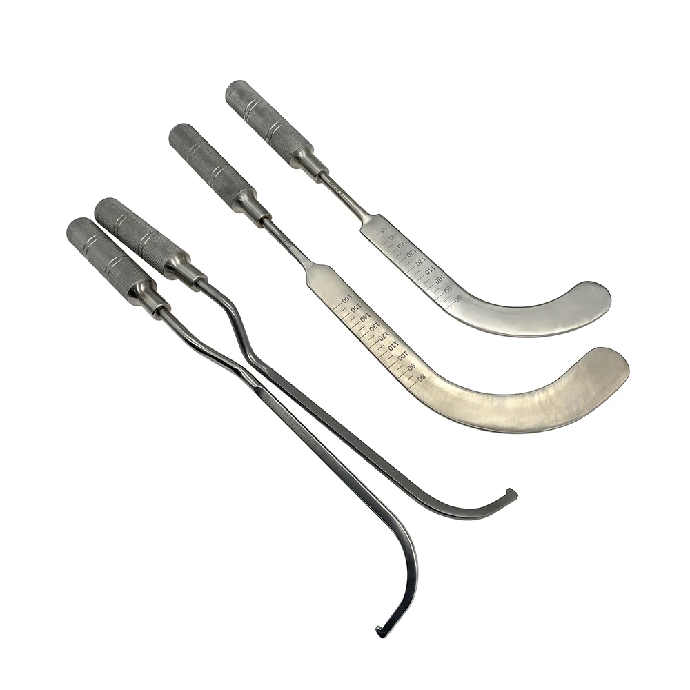 

Stainless Steel Breast Retractor Blunt Detacher Sickle Shape Plastic Surgery Instruments