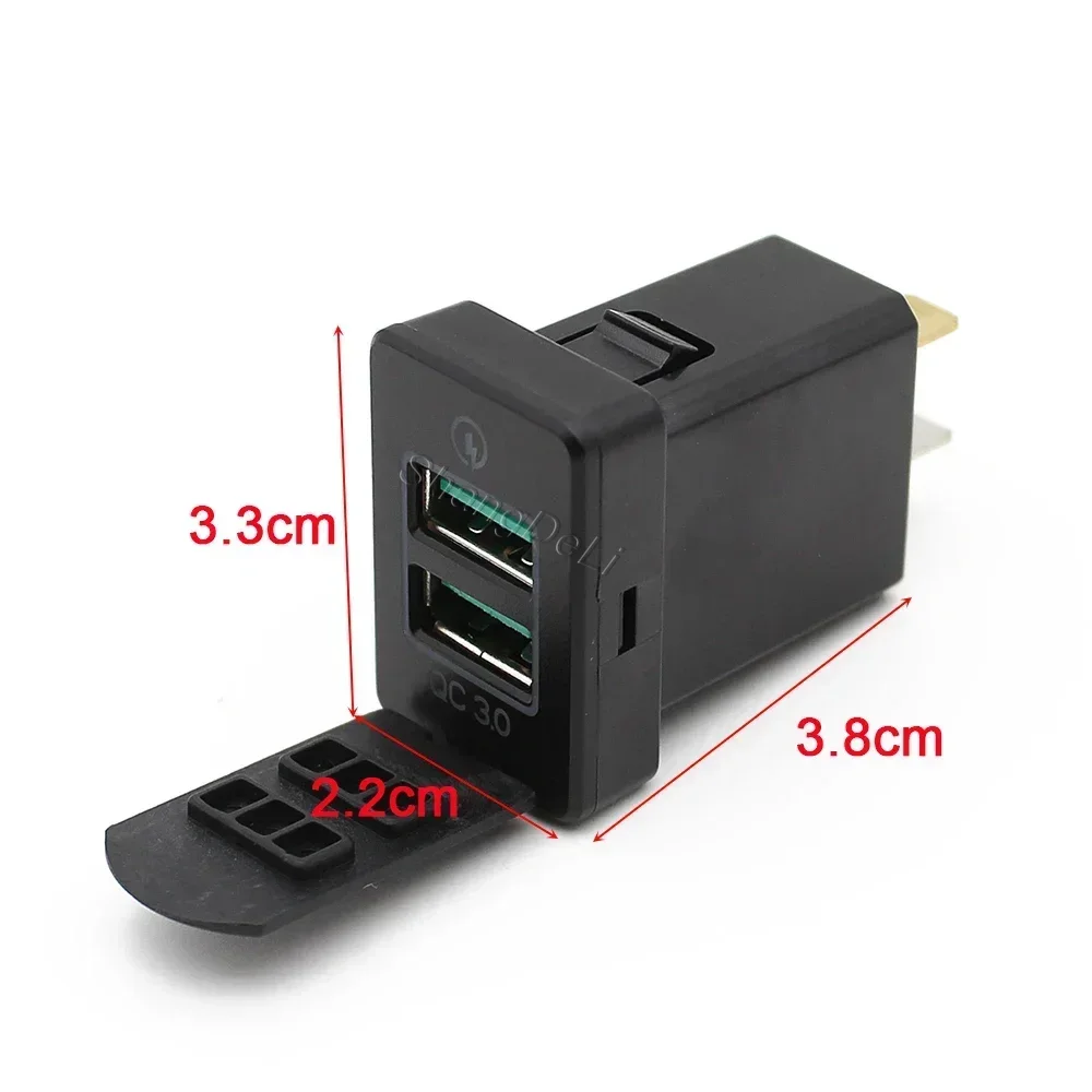 1Pc Double USB Socket Fast Car Charger Quick Charge Phone Charging Adapter For Mitsubishi Outlander 3 Xpander Eclipse Cross ASX