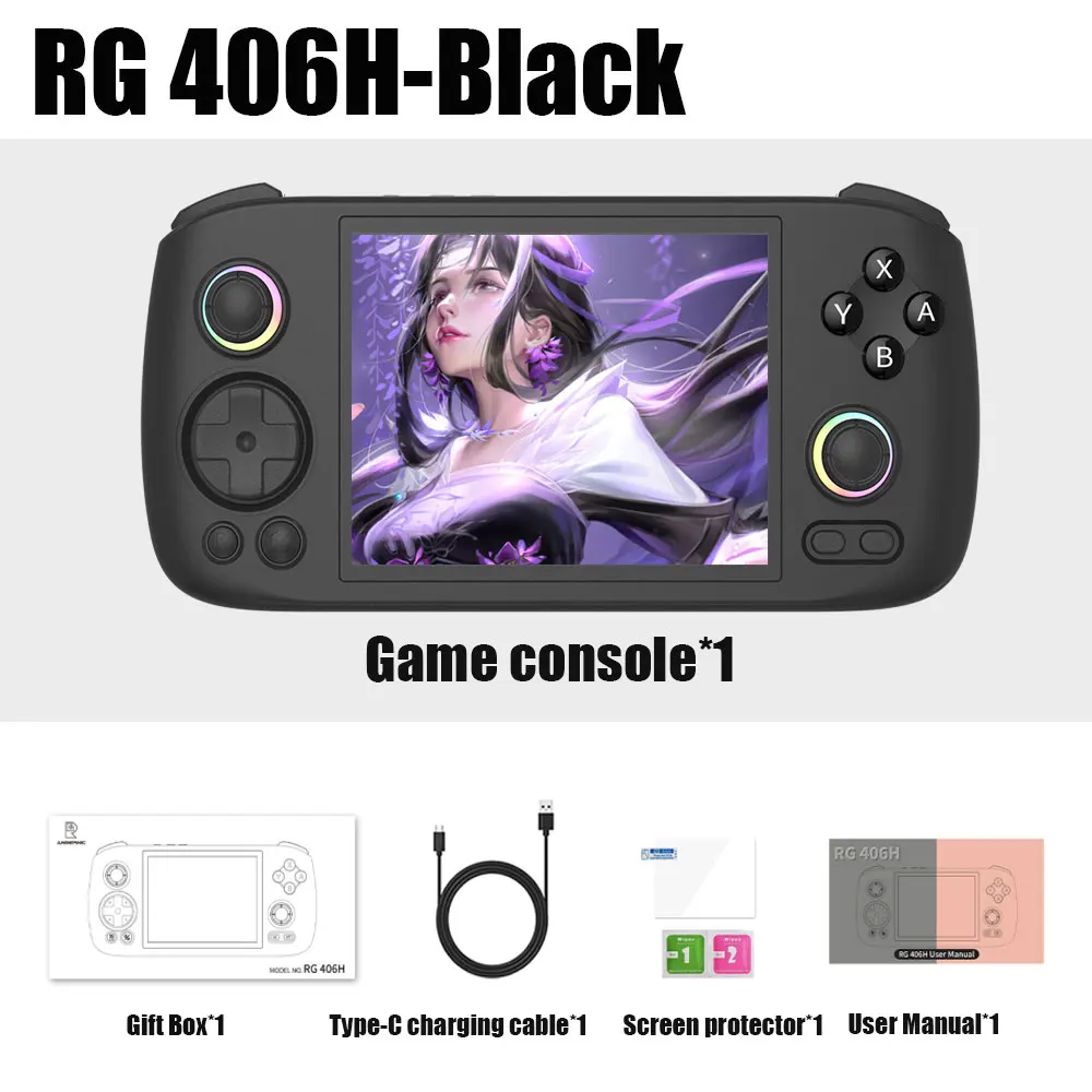 ANBERNIC RG406H Handheld Game Console 4 Inch IPS Multi-touch