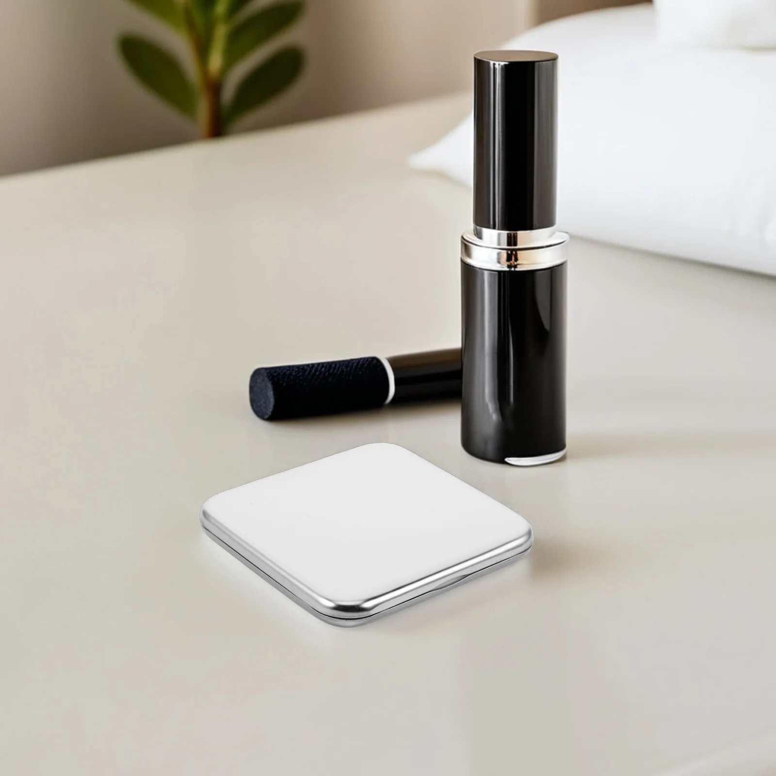 Compact Stainless Steel Double Sided Folding Mirror Mini Portable Makeup Handheld Travel Pocket Purse Mirror Portable Mirrors