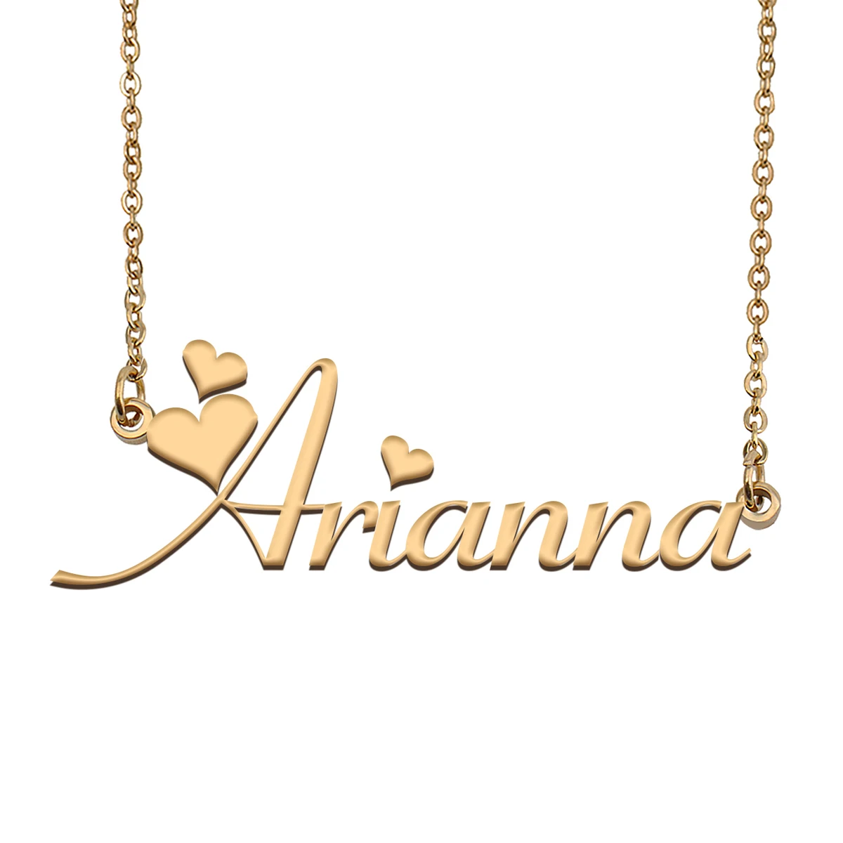 

Arianna Name Necklace Personalised Stainless Steel Women Choker Gold Plated Alphabet Letter Pendant Jewelry Friends Gift