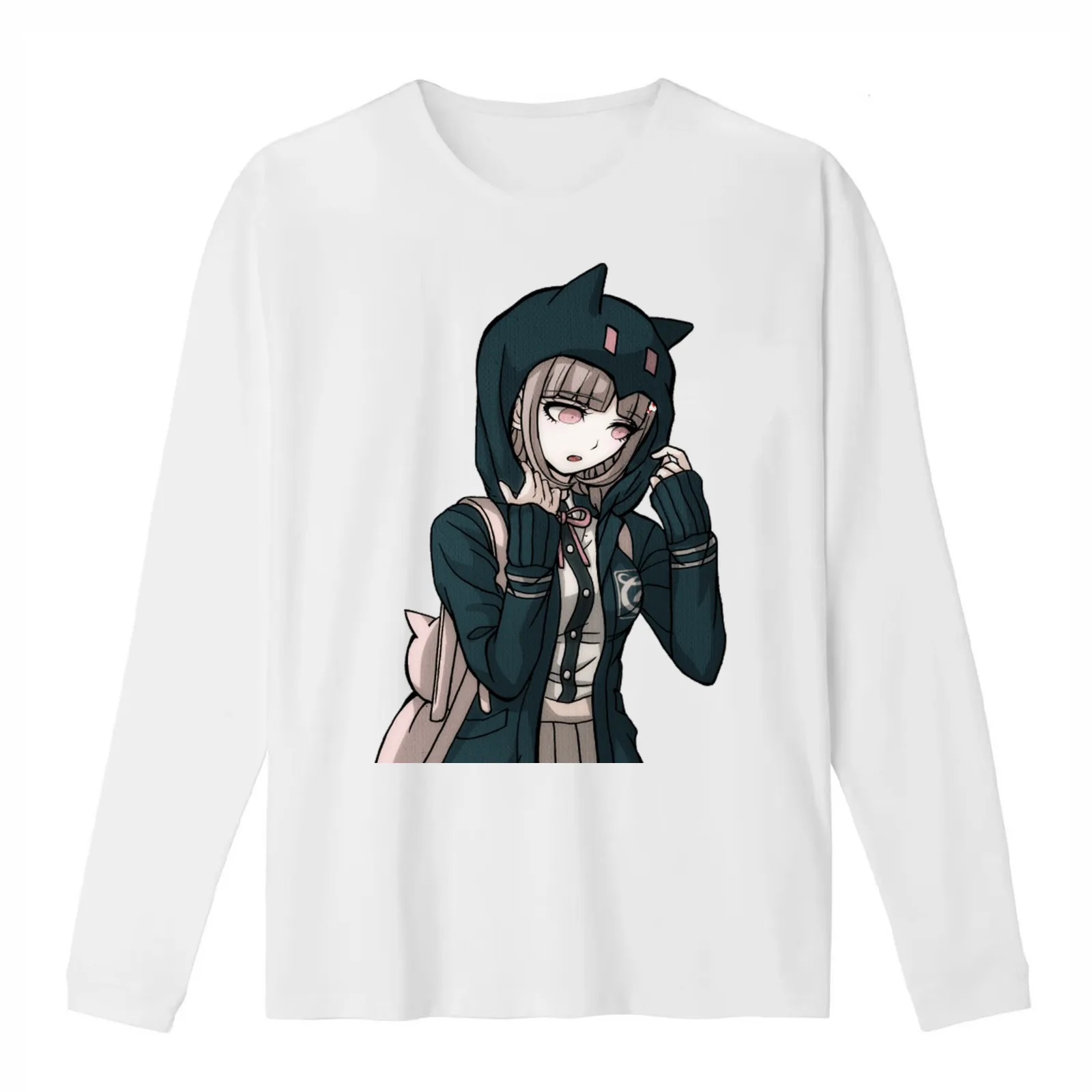 Chiaki Nanami Sad Pouting T-Shirt Summer Casual Cotton Tee Oversized Streetwear Tops Vintage Graphic Print Unisex Men Women