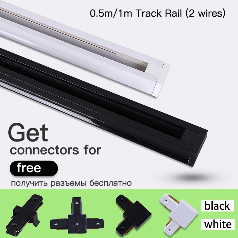 0.5M 1M Led Track Rail Led Track Light Rails Straight L Shape Connectors Track Rail Spotlight Track Lighting Home Shop Ceiliing