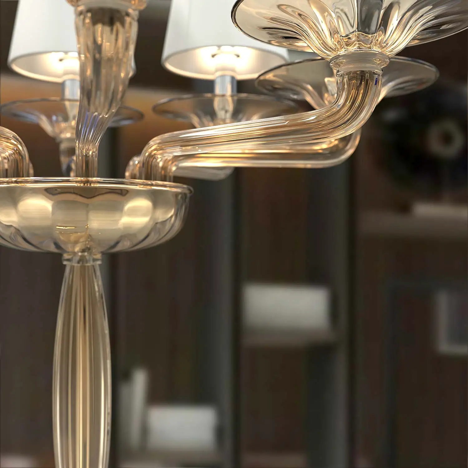 Simple modern handmade glass wedding luxury glass wedding decoration home hotel office floor lamp