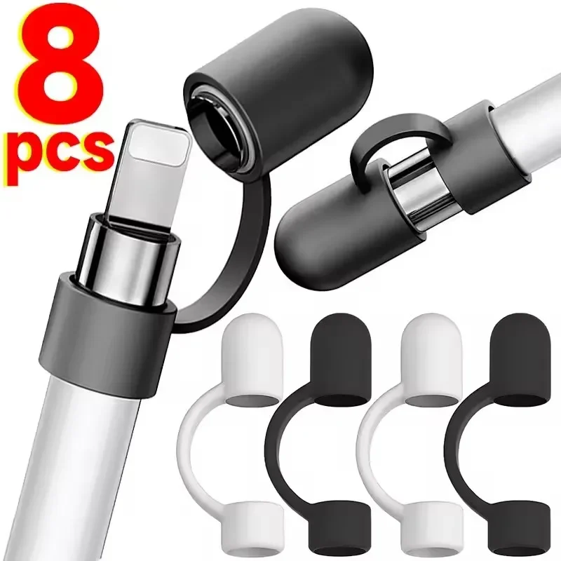 

Silicone Replacement Cap for Apple Pencil Anti-Lost Stylus Pen Holder Tether Protective Cover for IPencil 1/2 Tablet Pen Sleeves
