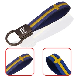 Swedish Flag Style Keychain FOR Volvo R DESIGN XC90 XC60 XC70 C60 XC40 V40 S90 S80 S60 S50 S40 C70 C40 C30 S70 C90 Accessories