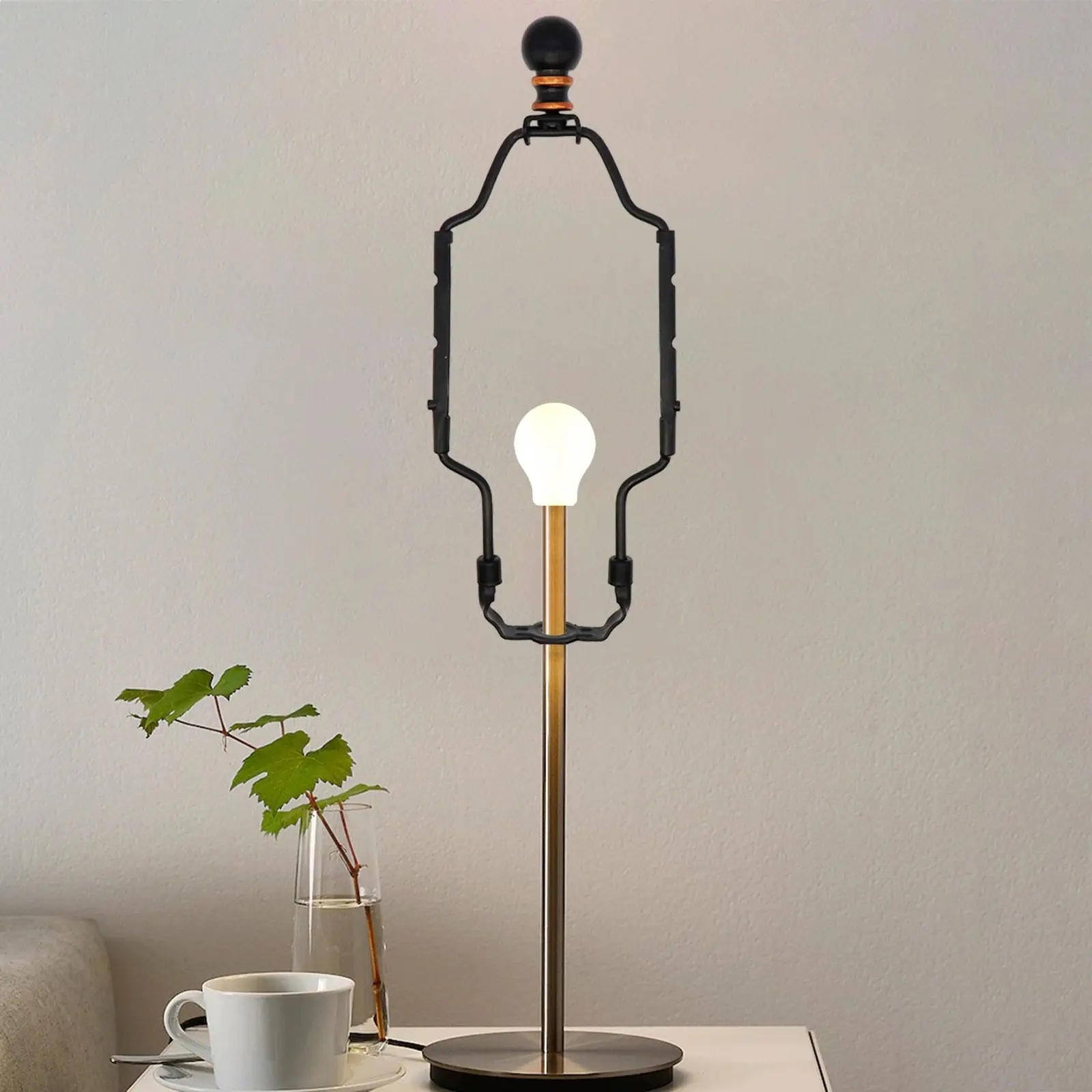 Adjustable Lamp Shade Harp Frame Kit Iron Material Replacement Lamp Parts for Table Lampshade Repair and Decor