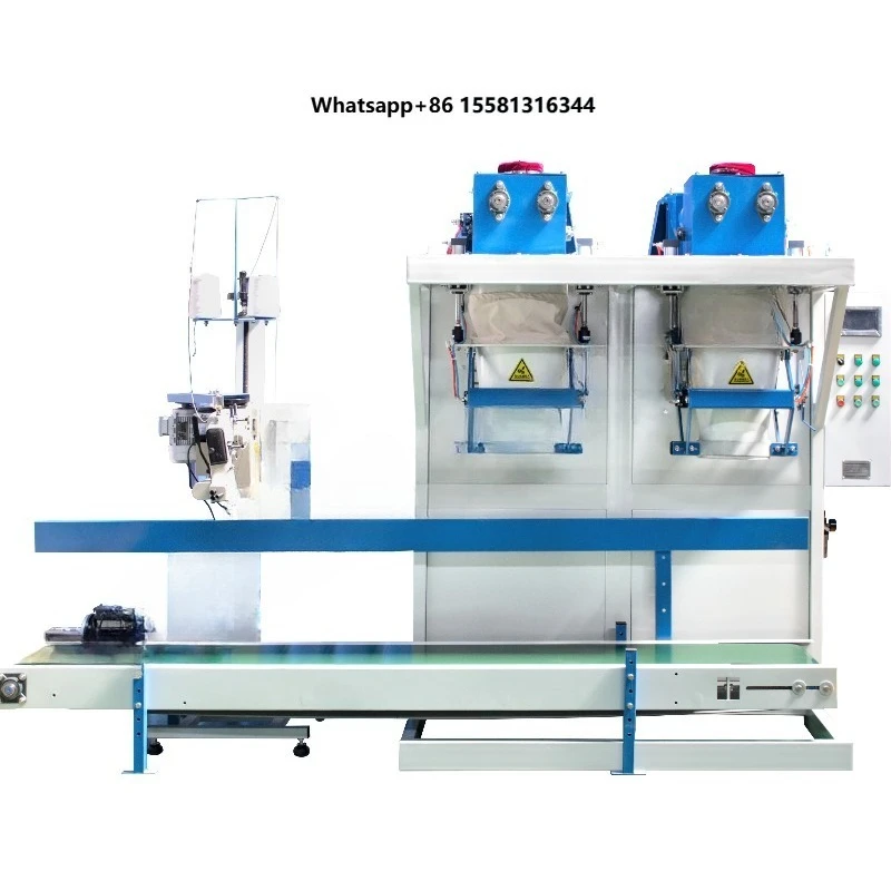 Automatic 10kg/25kg/50kg Bagging Filling Machine for Wheat Flour Micro Silica Rock Corn Gypsum Powder Food Wrap Pouch Film