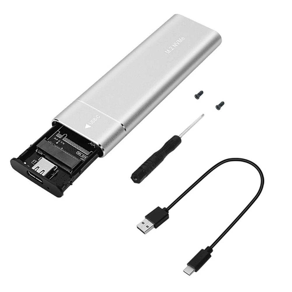 

НОВЫЙ адаптер Nvme M2 SSD Корпус USB 3.1 Type-C Внешний протокол M и для B&M Поддержка Ethernet-клавиш Графика Серебристый