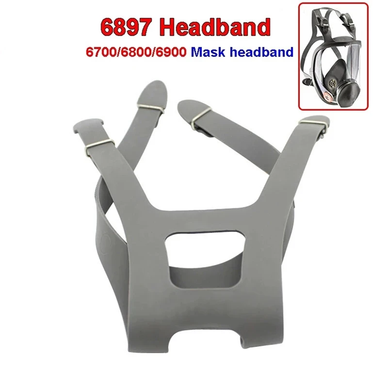 1/2 Pcs 6897 Head Strap For 6700/6800/6900 Respirator Replacement Strap Durable Gas Mask Rubber Head Strap