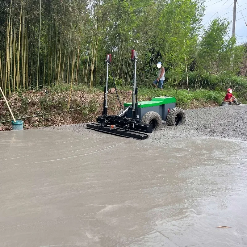 Laser Concrete Screed Self Leveling Laser Screed Automatic Concrete Leveling Machine Hydraulic Vibrating Screed 6M Telescopic Ho