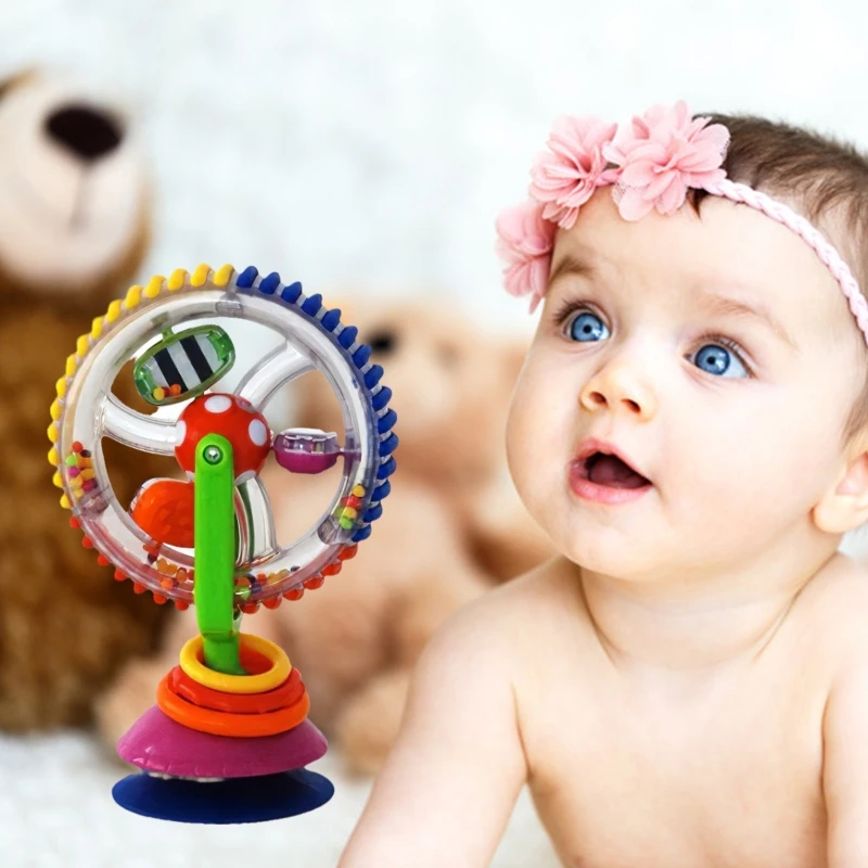 7 ''ventosa sedia da pranzo giocattolo plastica ABS per ruota del cielo sonaglio giocattolo interattivo genitore-figlio forte fisso Baby Favo