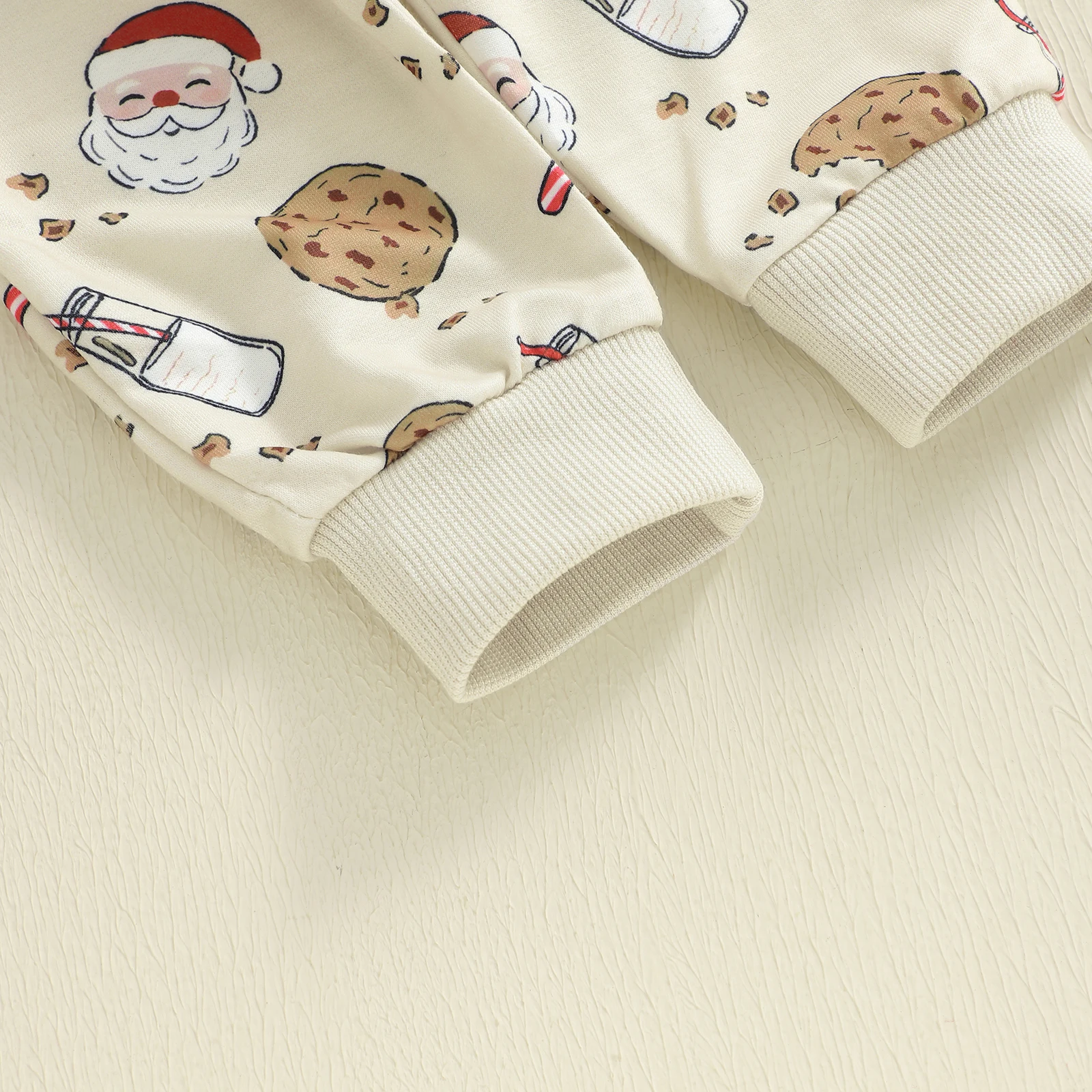 طفل رضيع ملابس عيد الميلاد طويلة الأكمام سانتا كلوز طباعة البلوز البلوز ركض السراويل الخريف الشتاء الملابس #6