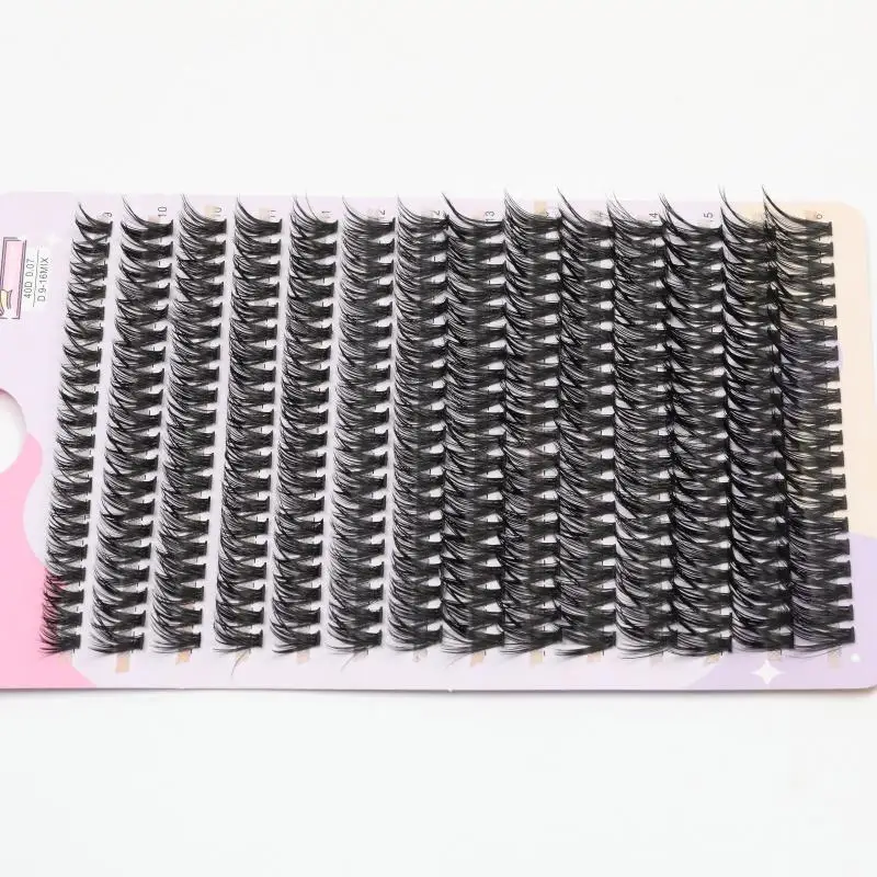 280 قطعة من مجموعة رموش صناعية طبيعية ناعمة مزيج 40D 9-16 مم، مع رموش صناعية، وغراء برأسين، وملاقط