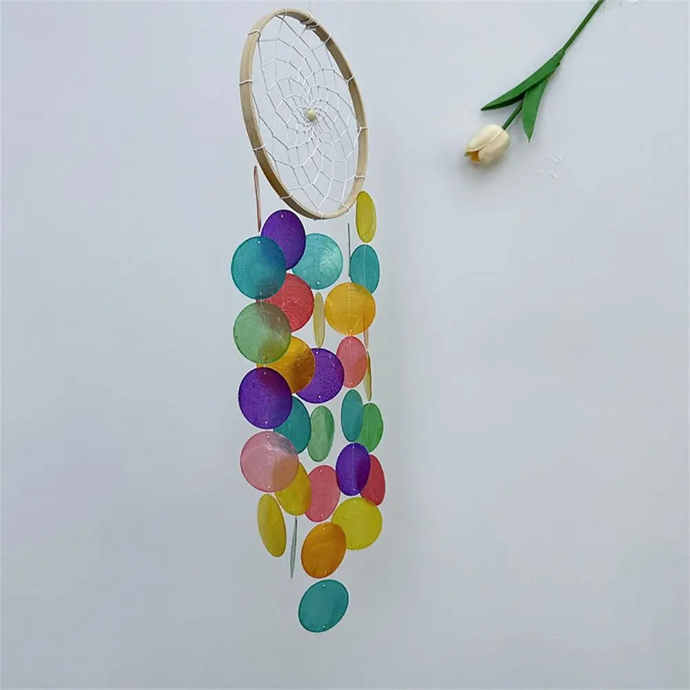 Fashion Handmade Rainbow Shell Wind Chimes Hanging Home Decor Seashell Wind Chimes Room Dream Catchers Garden Patio Yard Lawn