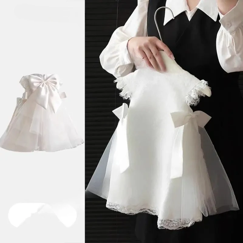 

Party Dresses Baby Girl Princess Lace Dress Birthday Children Clothes Bow Infant White Baptism Vestido Toddler Girls Wedding