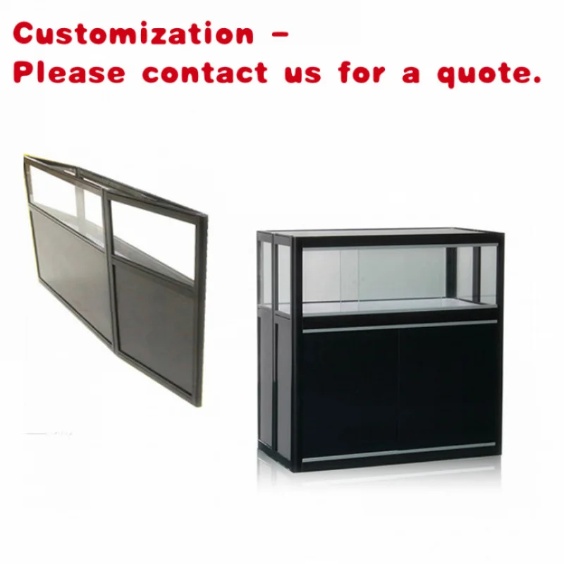 

custom.Portable Exhibition Glass Display Counter Cabinet Foldable Display Cabinet Showcase Booth Display