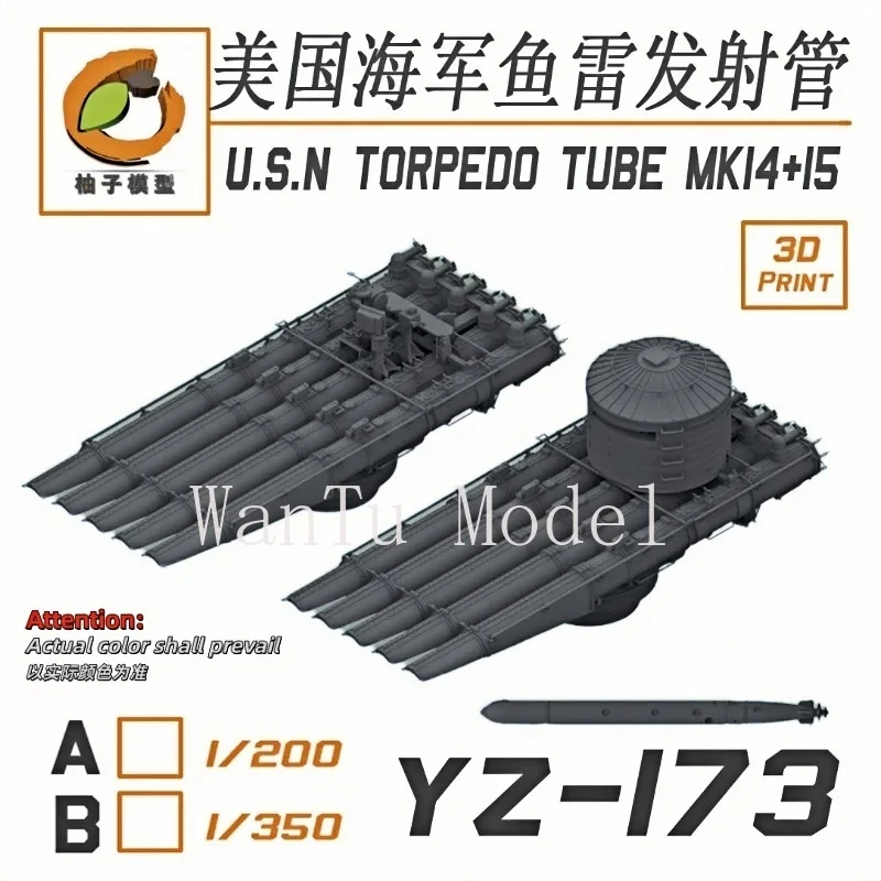 1/350 1/200 U.S. Navy Torpedo Tube MK14+15 Unpainted 3D Printed  Model Kit