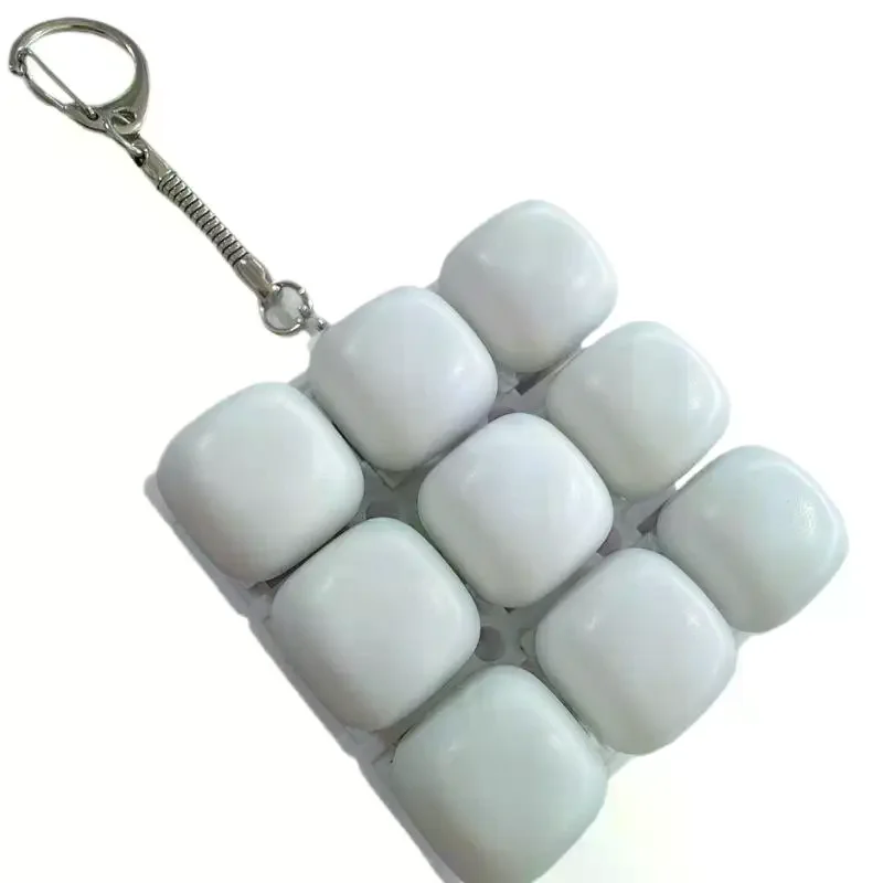 DIY Mechanical Keyboard Fidget Keychain Button Clicker Toy 1 2 3 4 9 Keys for Adults Stress Relief Office Study Decor