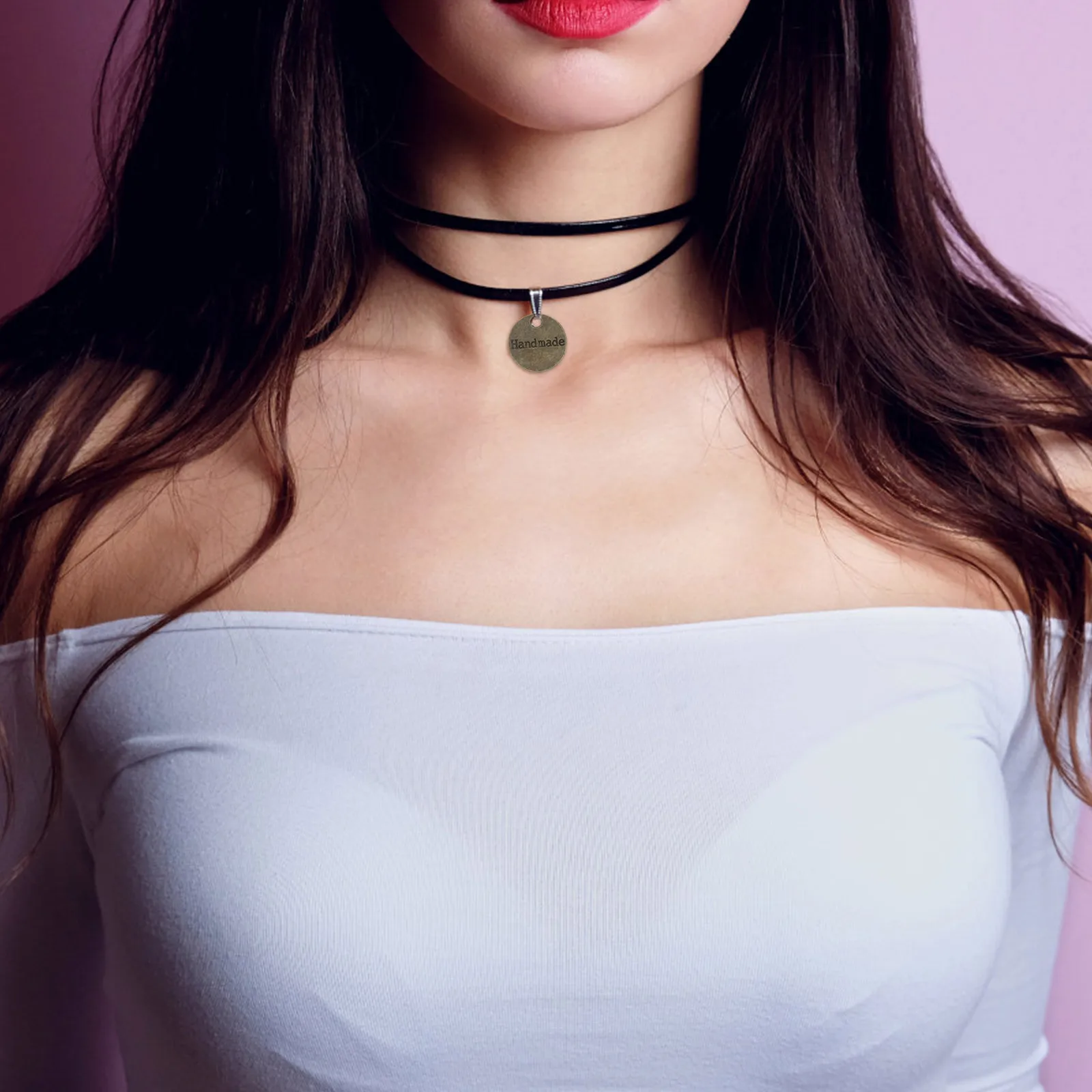 

100Pcs Zinc Alloy Round Tags Double Sided Handmade Jewelry DIY Craft Making Discs Bracelet Decoration Metal Pendant Charms