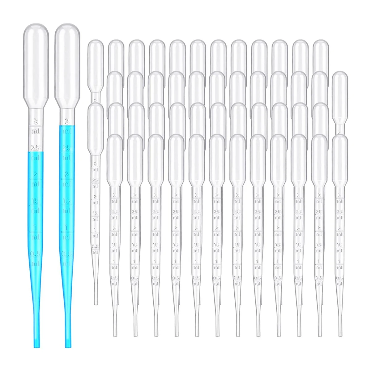 

1000 Pcs 3Ml Plastic Transfer Pipettes Disposable Graduated Pipettes