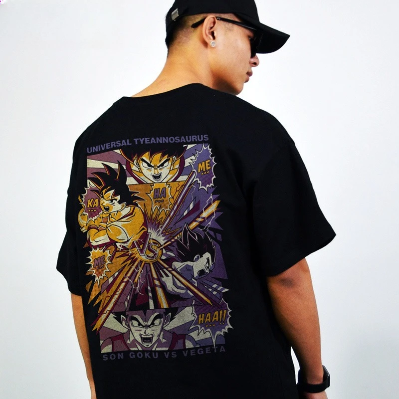 

Dragon Ball Super Wukong Vegeta Super Saiyan модная повседневная мужская свободная футболка с принтом большого размера, топ с короткими рукавами