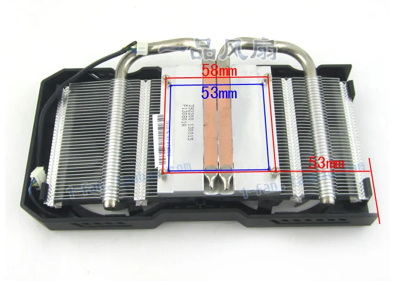 Free shipping ASUS GTX 660/650TI/750/760 R7 260X R9 270 2 heat pipe graphics card radiator