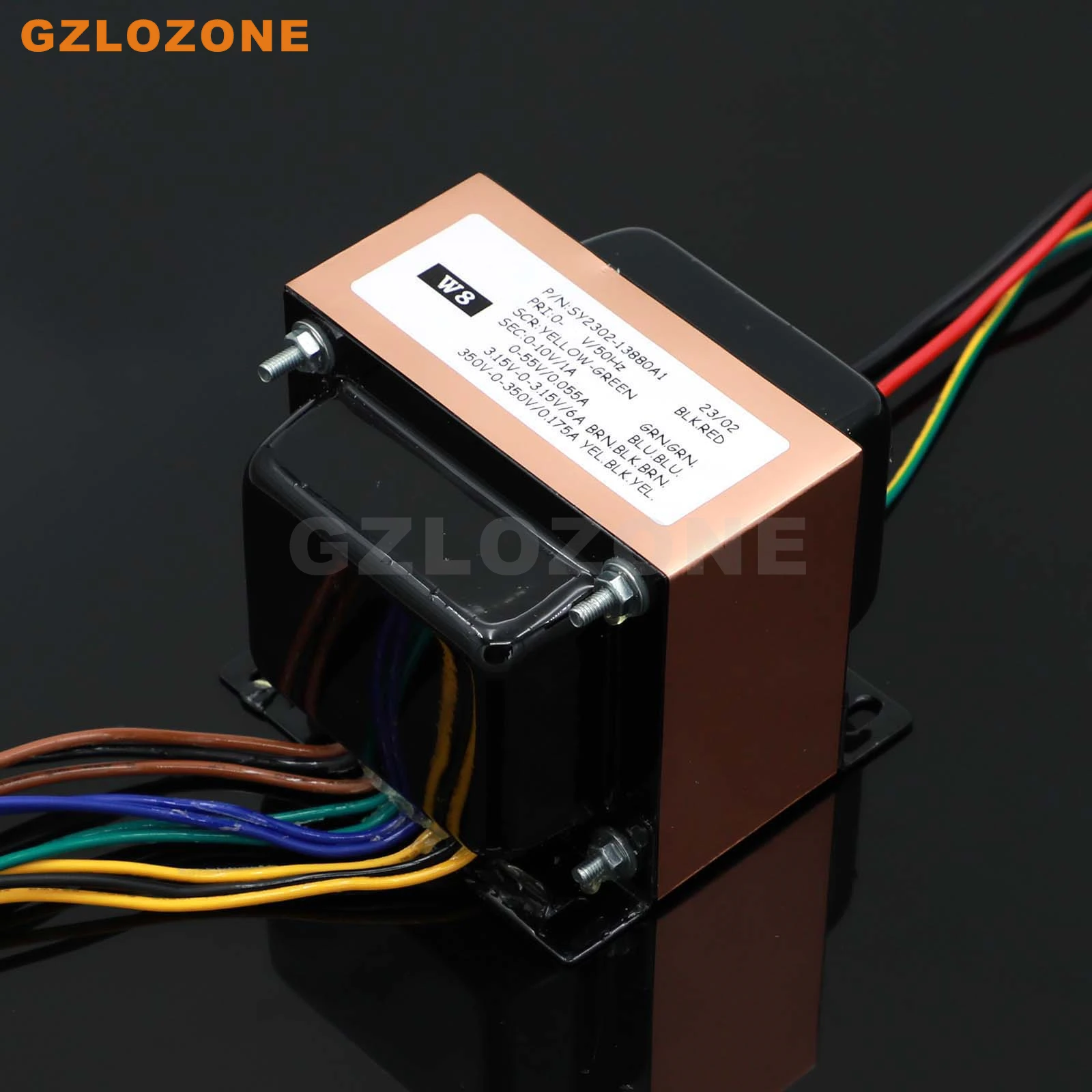 

115V/230V OFC 180W Type-EI transformer 180VA 10V+55V+3.15VX2+350VX2 With copper foil shield