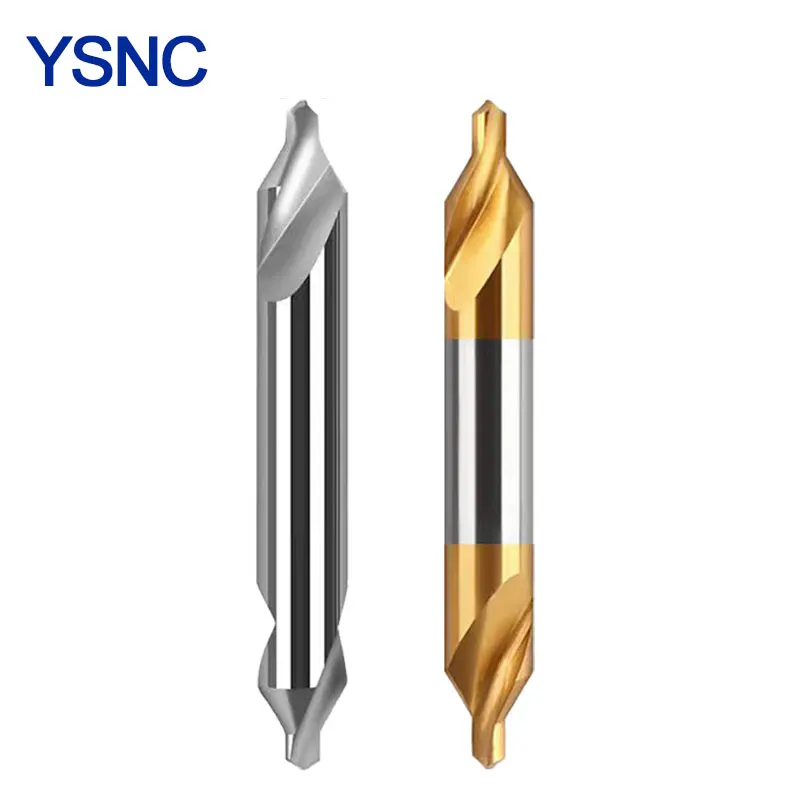 Carbide Tungsten Steel Center Drill Stainless Steel Hardened Double-head Fixed-point Drill Extended 60 Degree Center Drill HRC58