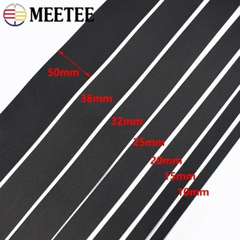 5M 20-50mm Nylon Webbing for Bag Strap 0.7mm Thick Colorful Satin Ribbon Tape Belt Sling Sewing Bias Binding Trimmings Material