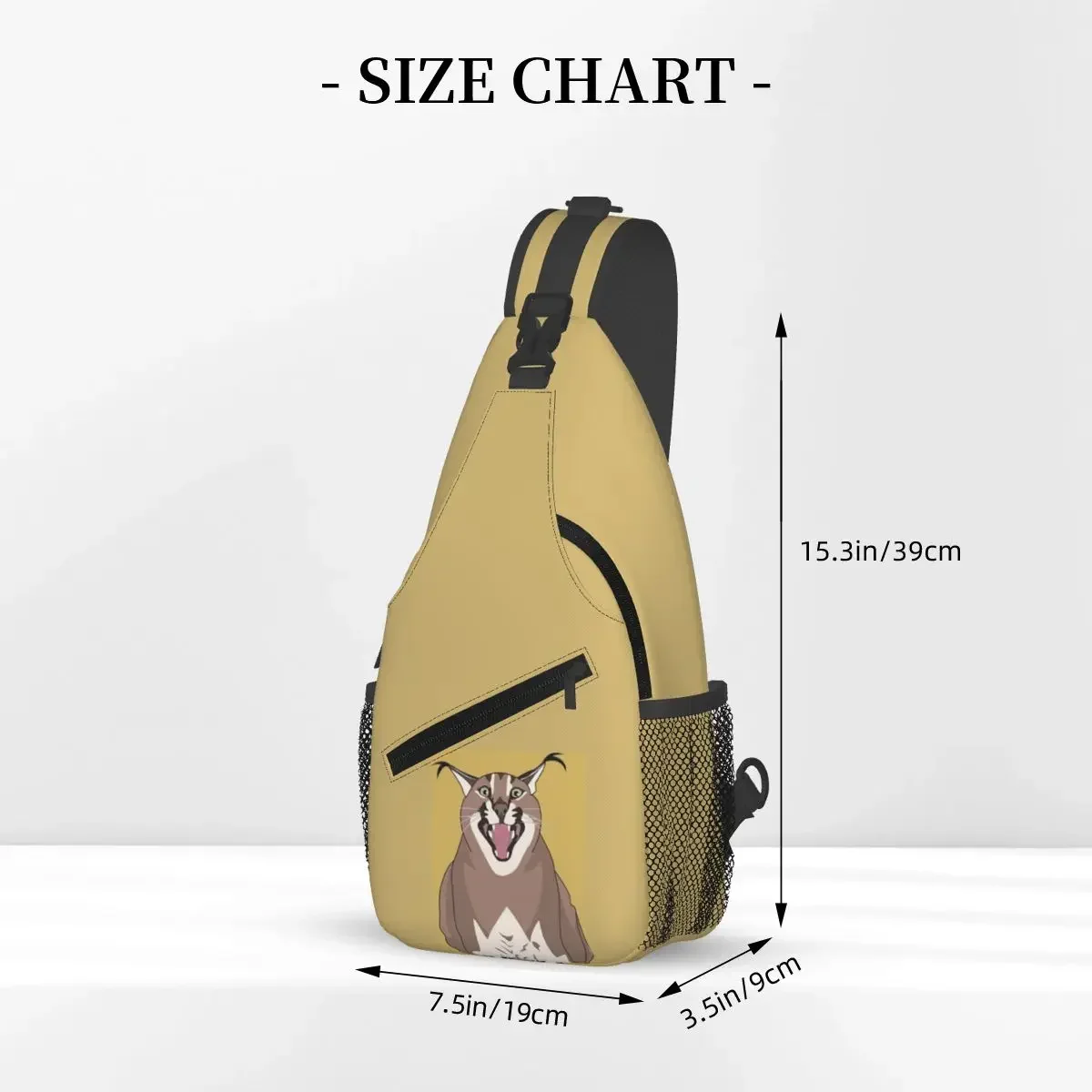 كبير Floppa Gosha Karr AAA حقيبة صدر للرجال الرجال الرافعة Crossbody على ظهره حقيبة صدر للرجال السفر المشي لمسافات طويلة Daypack حقيبة كتف