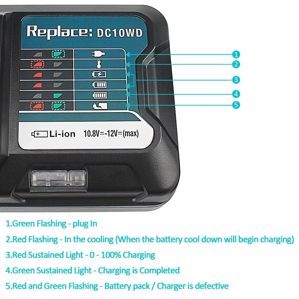 Makita 18V bateria Li-ion 6Ah compatible LXT400 BL1860B recambio - imagen 2